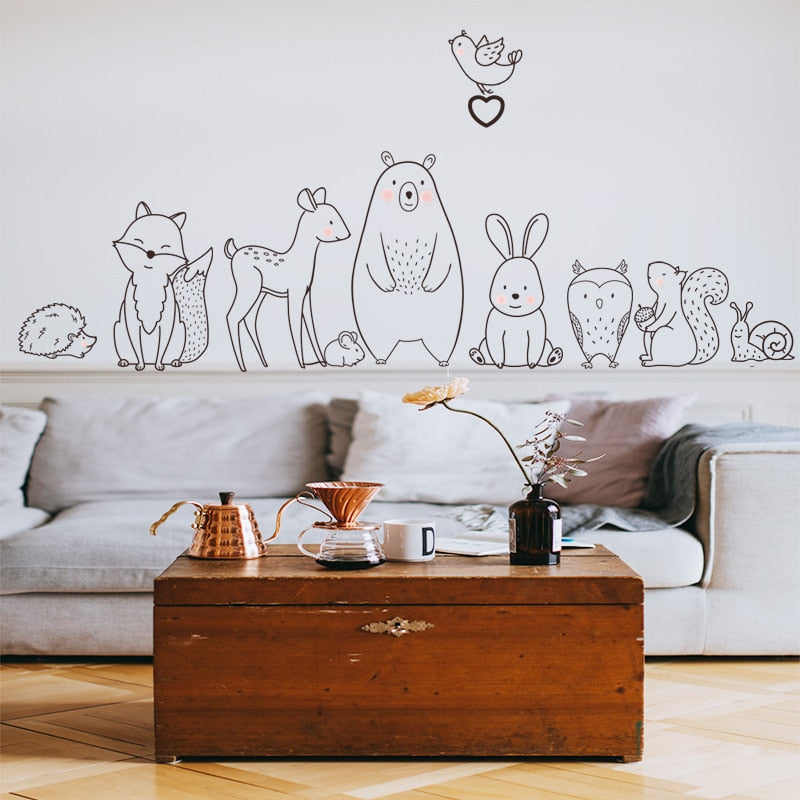 Animal Wall Stickers for Kids Rooms, PVC Decals by HitMyNeed