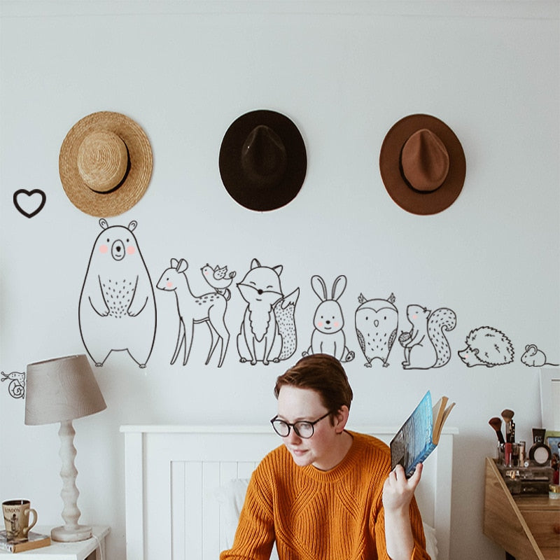 Animal Wall Stickers for Kids Rooms, PVC Decals by HitMyNeed