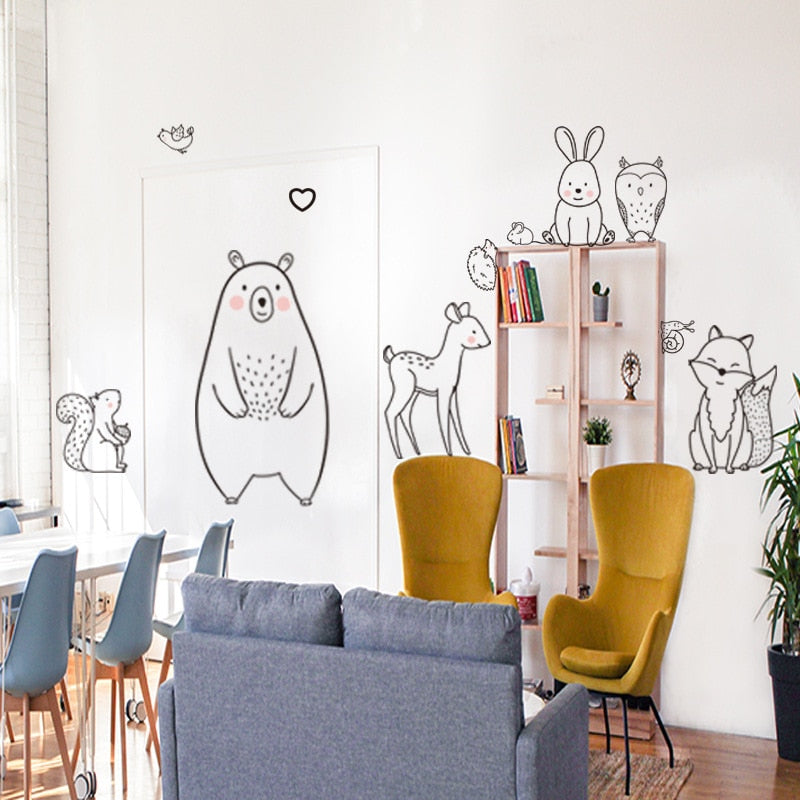 Animal Wall Stickers for Kids Rooms, PVC Decals by HitMyNeed