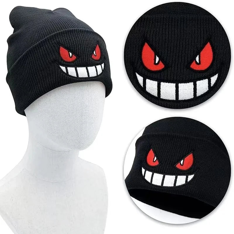 Anime Knitted Cap Unisex Cartoon Embroidered Hat by HitMyNeed