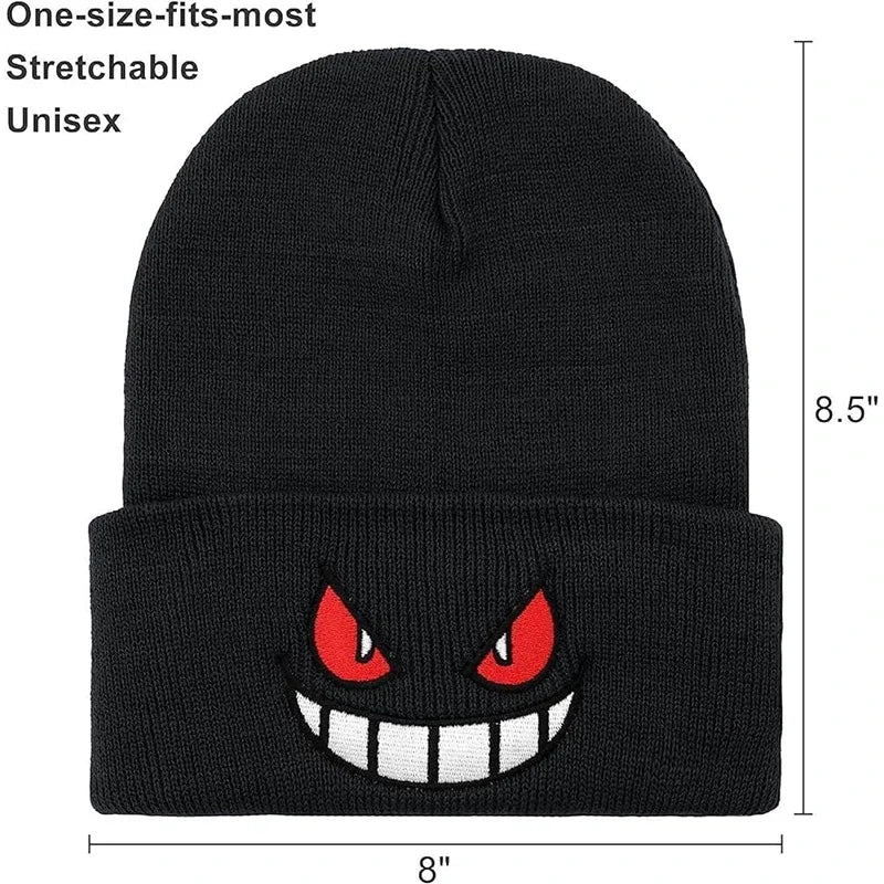 Anime Knitted Cap Unisex Cartoon Embroidered Hat by HitMyNeed