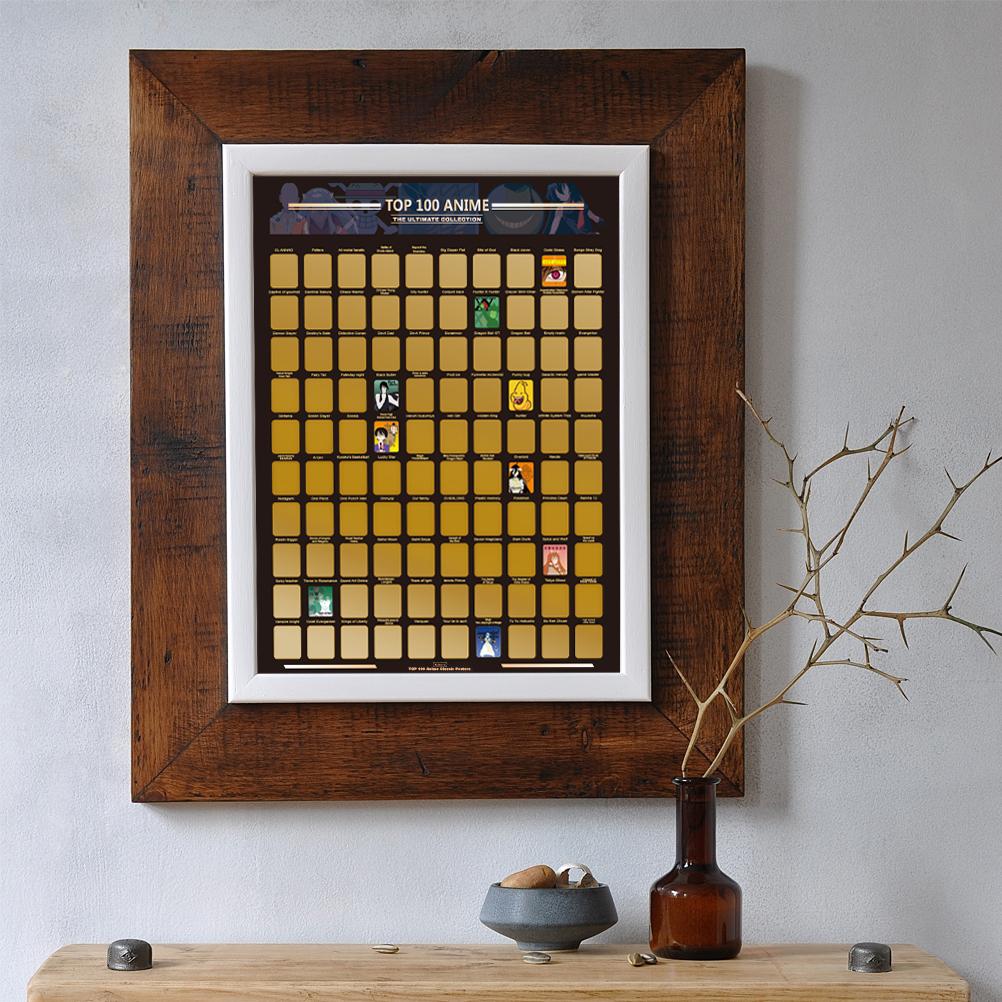 Anime Scratch Off Poster with 100 Shows by HitMyNeed