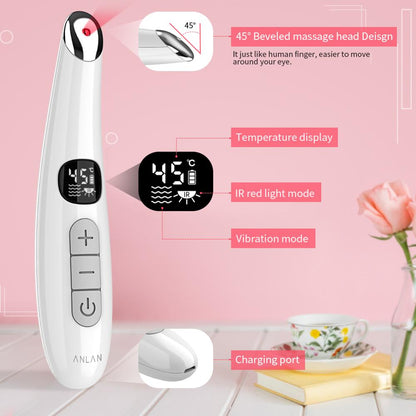 Anti Aging Under Eye Massager with Heat & Vibration by HitMyNeed