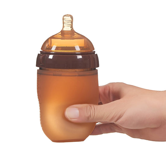 Anti-Colic Wide Neck Silicone Baby Bottle 250ml by HitMyNeed