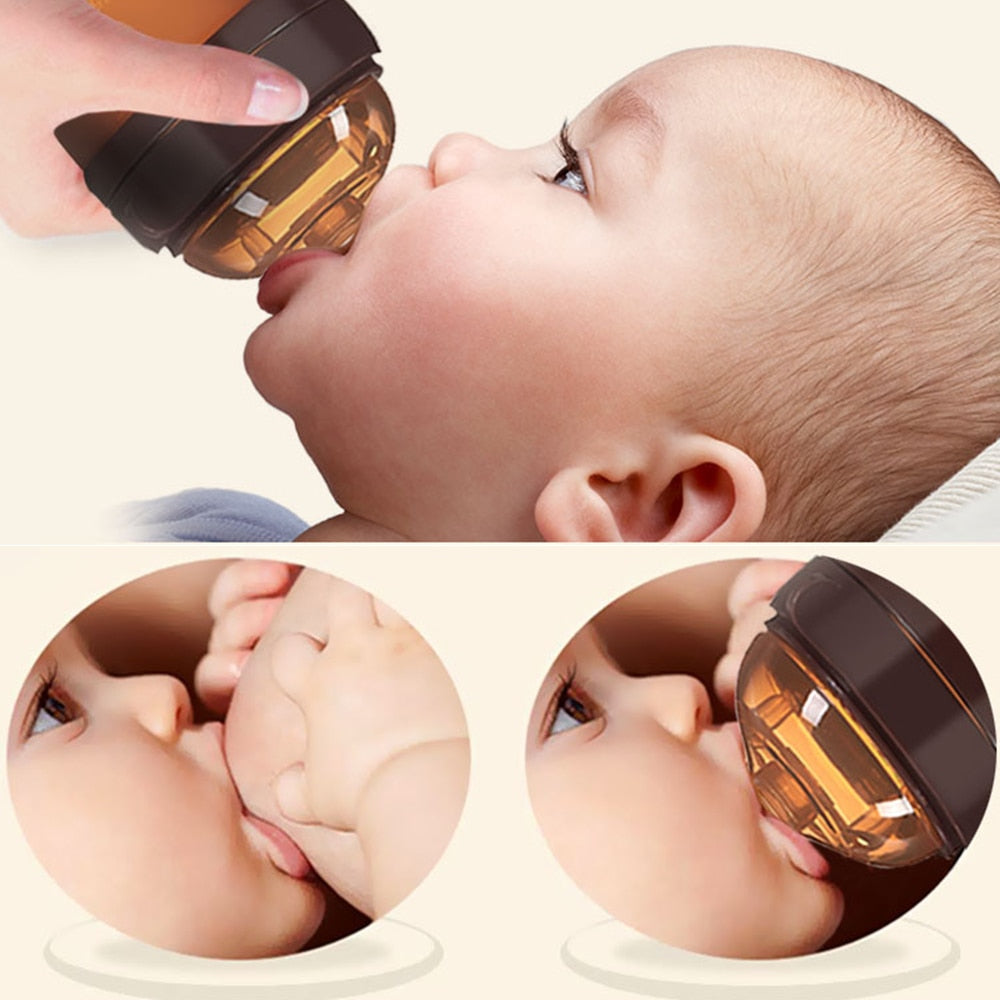 Anti-Colic Wide Neck Silicone Baby Bottle 250ml by HitMyNeed