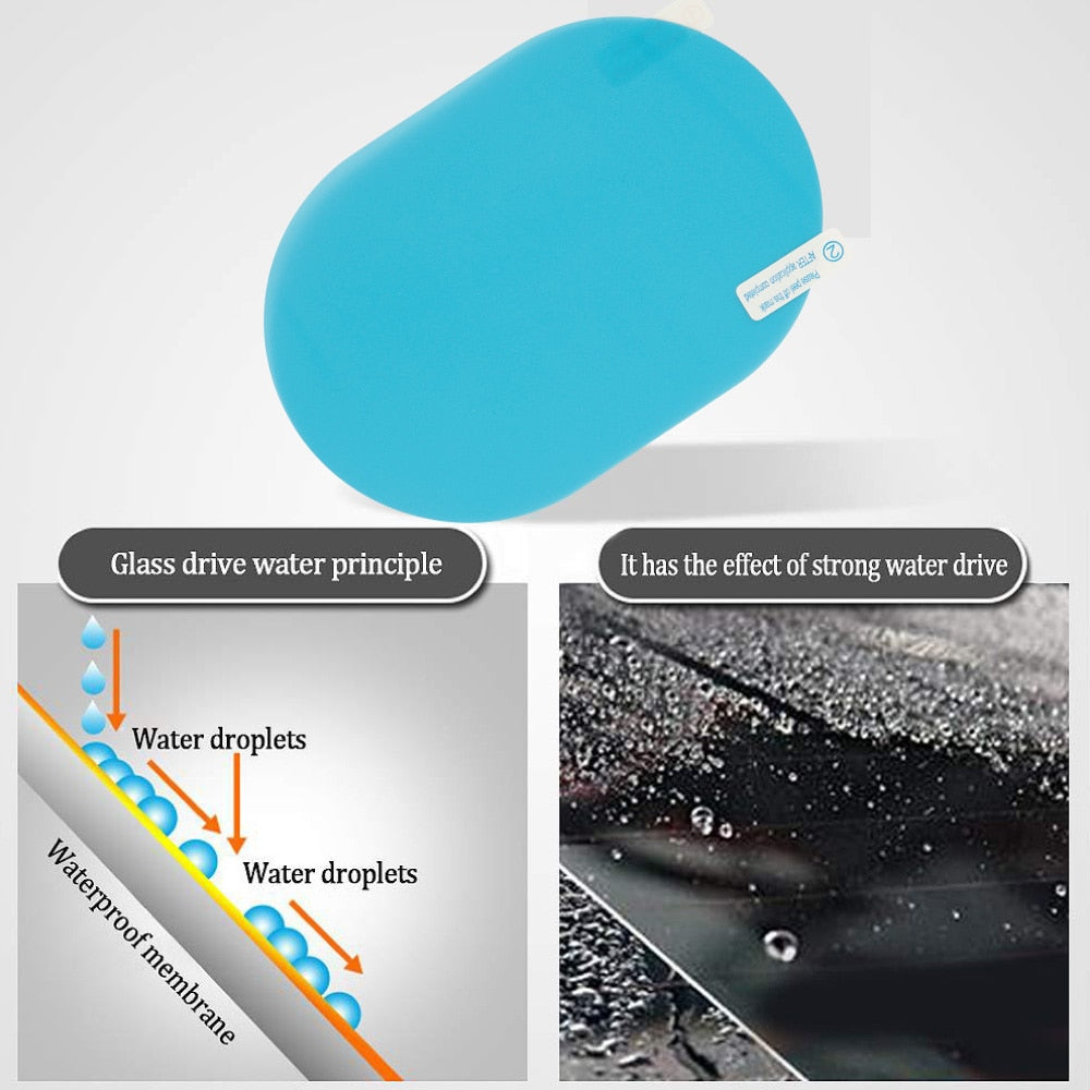 Anti-Fog Rainproof Rearview Mirror Films (8 Pack) by HitMyNeed