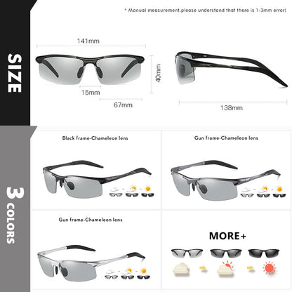 Anti-Glare Photochromic Polarized Sunglasses by HitMyNeed