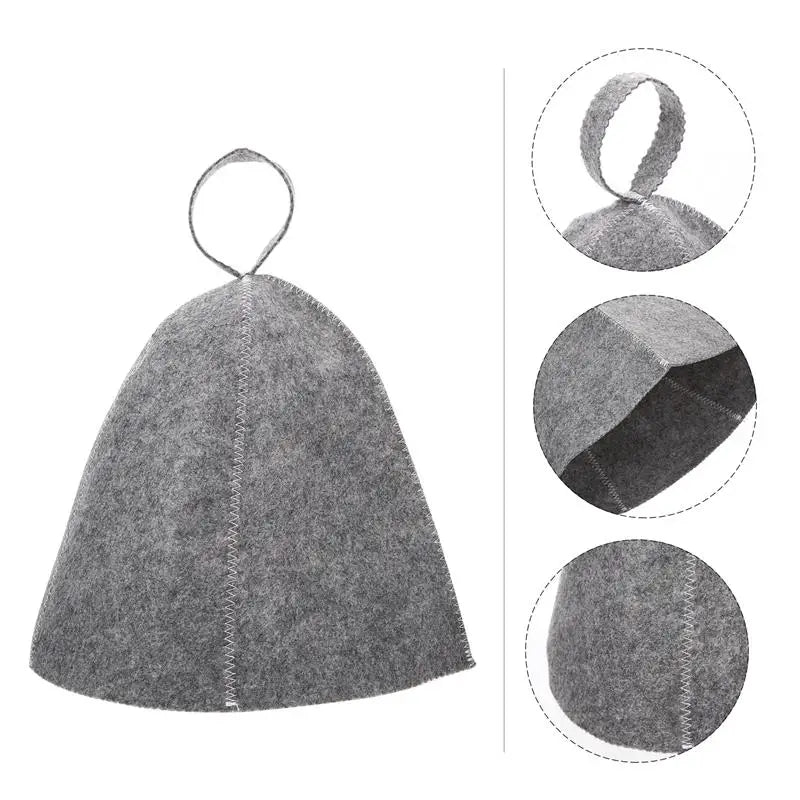 Anti-Heat Sauna Felt Hats Set (2 Pack) by HitMyNeed