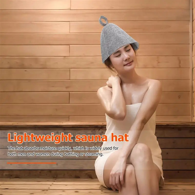 Anti-Heat Sauna Felt Hats Set (2 Pack) by HitMyNeed