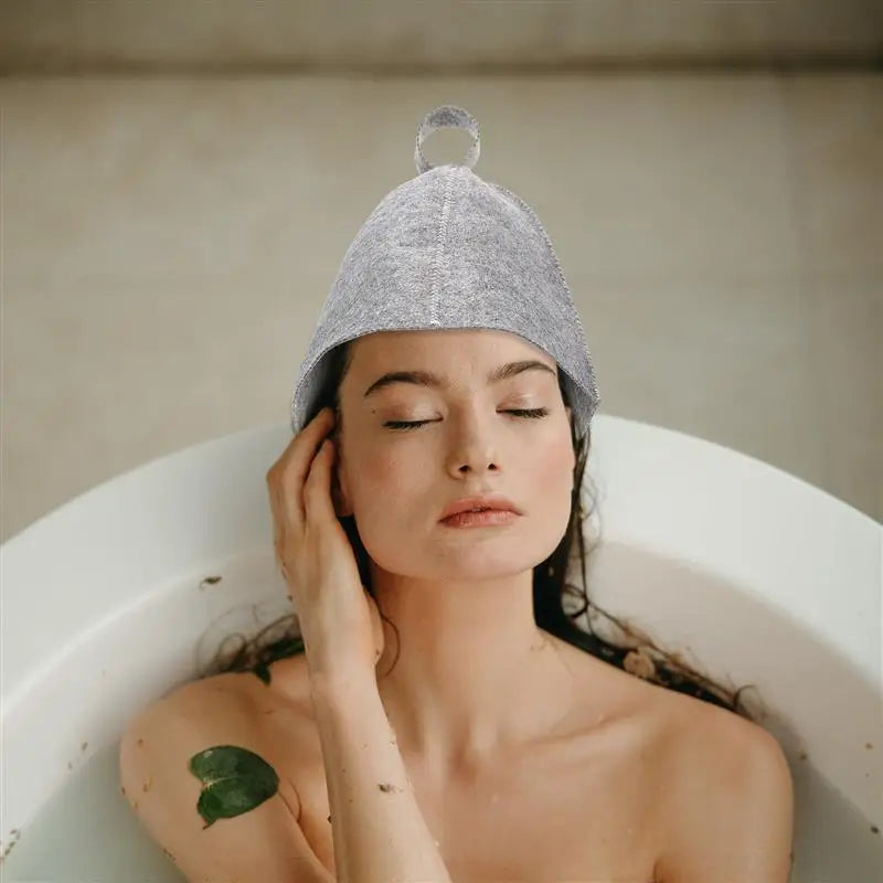 Anti-Heat Sauna Felt Hats Set (2 Pack) by HitMyNeed