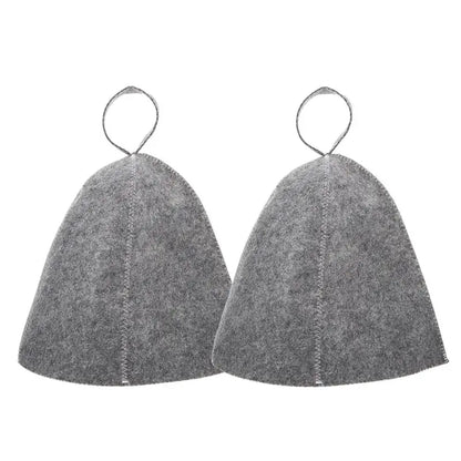 Anti-Heat Sauna Felt Hats Set (2 Pack) gray by HitMyNeed
