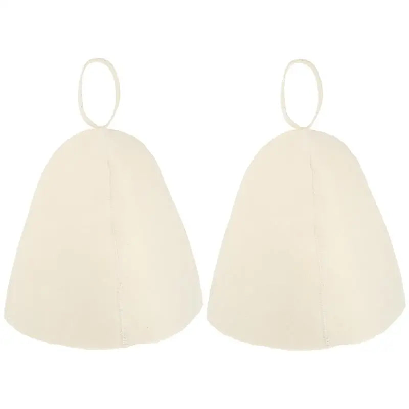 Anti-Heat Sauna Felt Hats Set (2 Pack) white by HitMyNeed