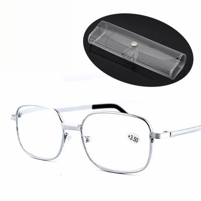 Anti-Scratch Reading Glasses with Case 0 with-case-silver by HitMyNeed