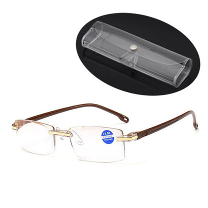 Anti-Scratch Reading Glasses with Case 0 with-case-tea by HitMyNeed