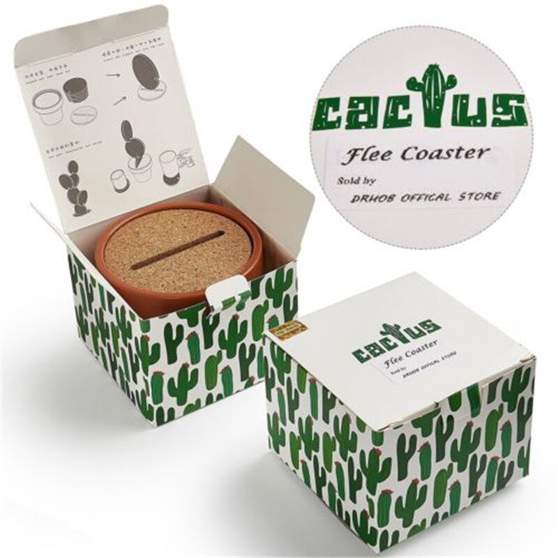 Anti-Skid EVA Cactus Coaster Set with Pot Holder by HitMyNeed