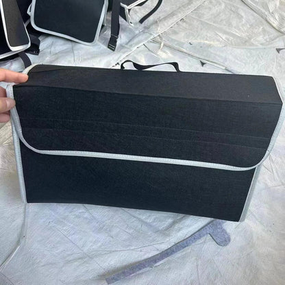 Anti-Slip Car Boot Compartment Storage Organizer Box black-50-15-24cm by HitMyNeed
