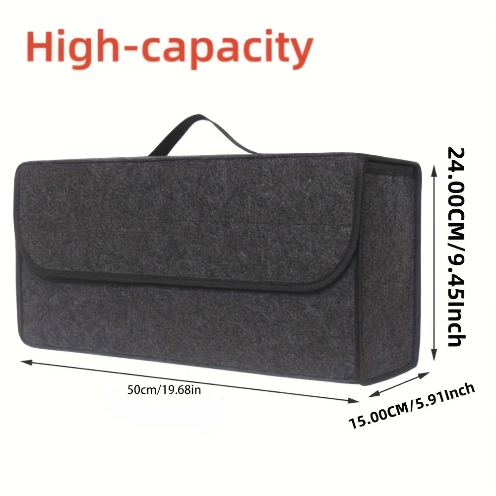 Anti-Slip Car Boot Compartment Storage Organizer Box gray-50-15-24cm by HitMyNeed