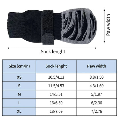 Anti-Slip Dog Socks with Straps for Small Dogs (4pcs) by HitMyNeed