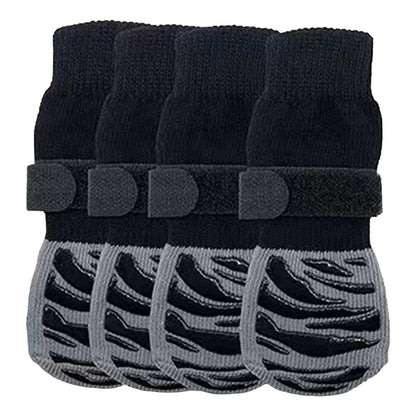 Anti-Slip Dog Socks with Straps for Small Dogs (4pcs) s by HitMyNeed