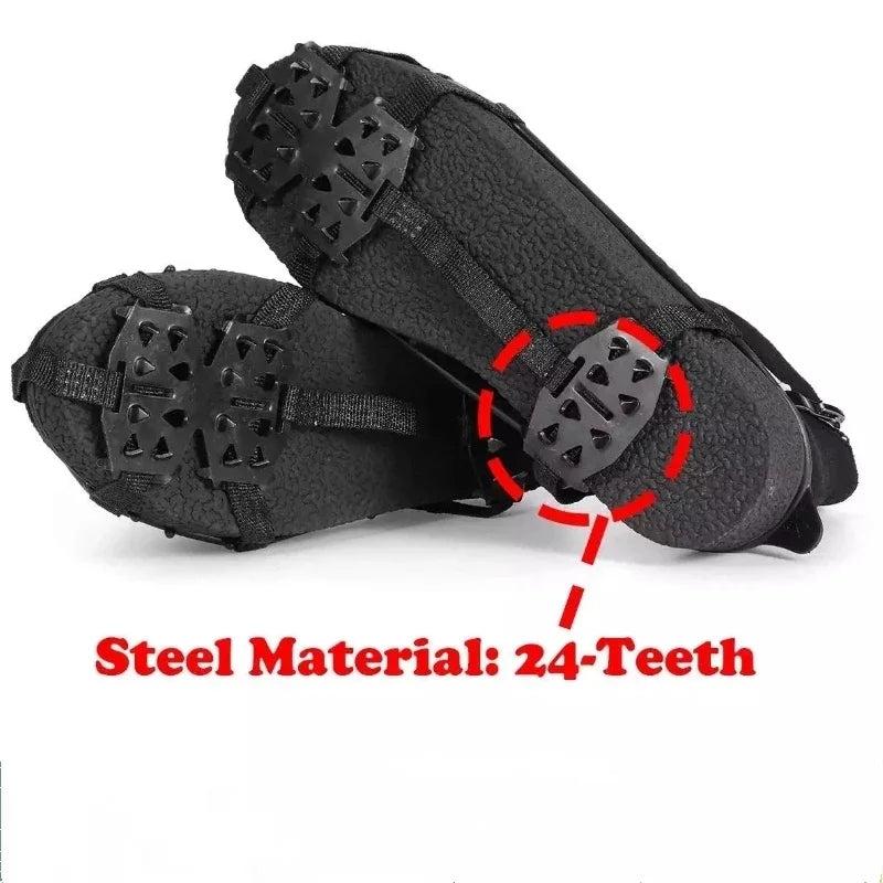 Anti-Slip Ice Grips with Steel Spikes for Shoes & Boots by HitMyNeed