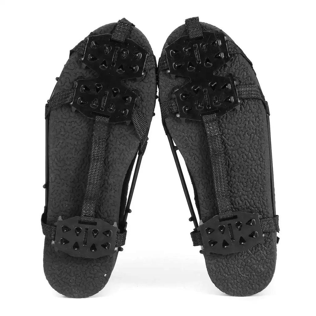 Anti-Slip Ice Grips with Steel Spikes for Shoes & Boots 41-45 by HitMyNeed