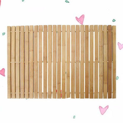Anti-Slip Natural Bamboo Bath Mat 60 x 40 cm by HitMyNeed