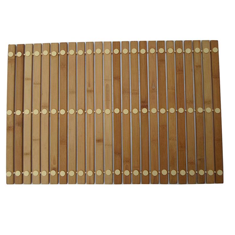 Anti-Slip Natural Bamboo Bath Mat 60 x 40 cm by HitMyNeed