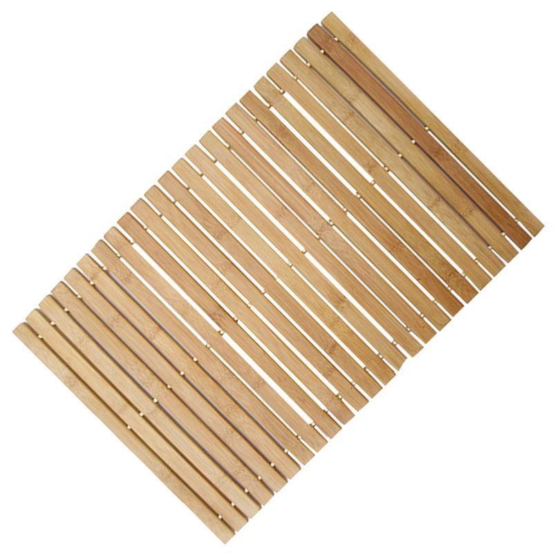 Anti-Slip Natural Bamboo Bath Mat 60 x 40 cm by HitMyNeed