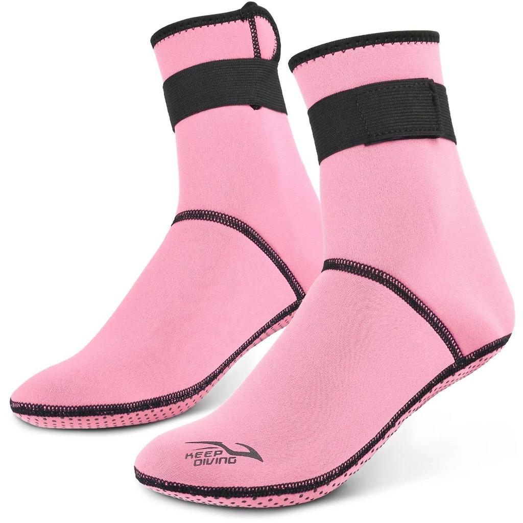 Anti-Slip Neoprene Scuba Diving Socks 3mm pink l by HitMyNeed