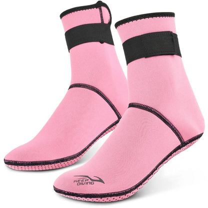Anti-Slip Neoprene Scuba Diving Socks 3mm pink l by HitMyNeed