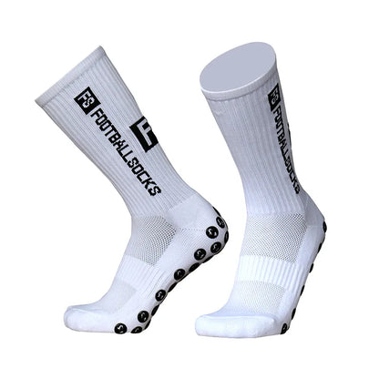 Anti-Slip Silicone Grip Football & Sports Socks white by HitMyNeed