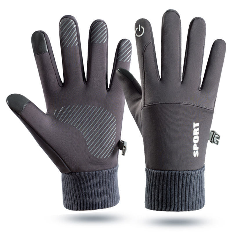 Anti Slip Thermal Winter Gloves with Touchscreen gray l by HitMyNeed