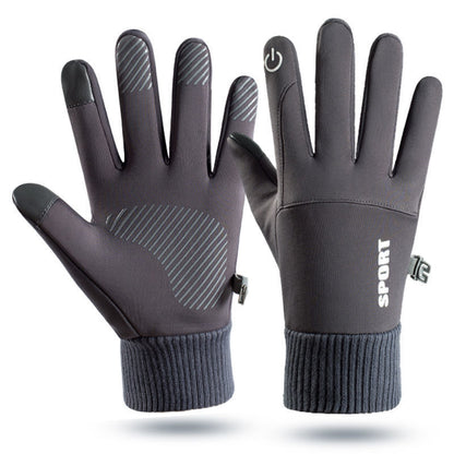 Anti Slip Thermal Winter Gloves with Touchscreen gray l by HitMyNeed