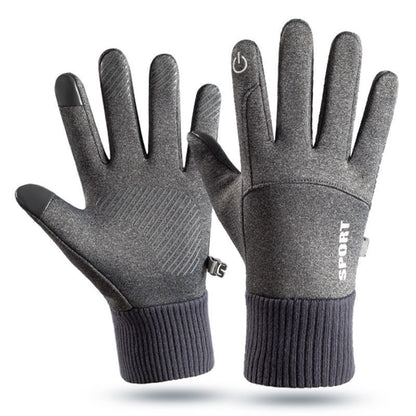 Anti Slip Thermal Winter Gloves with Touchscreen light-gray l by HitMyNeed