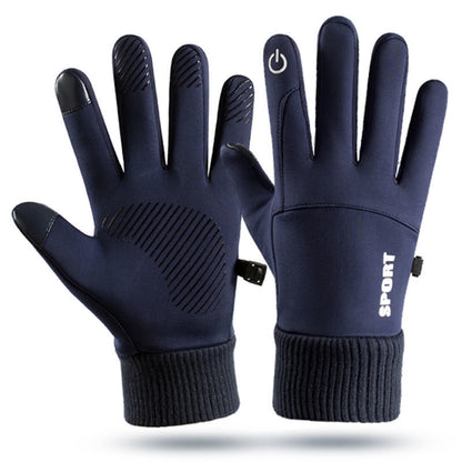 Anti Slip Thermal Winter Gloves with Touchscreen navy-blue m by HitMyNeed