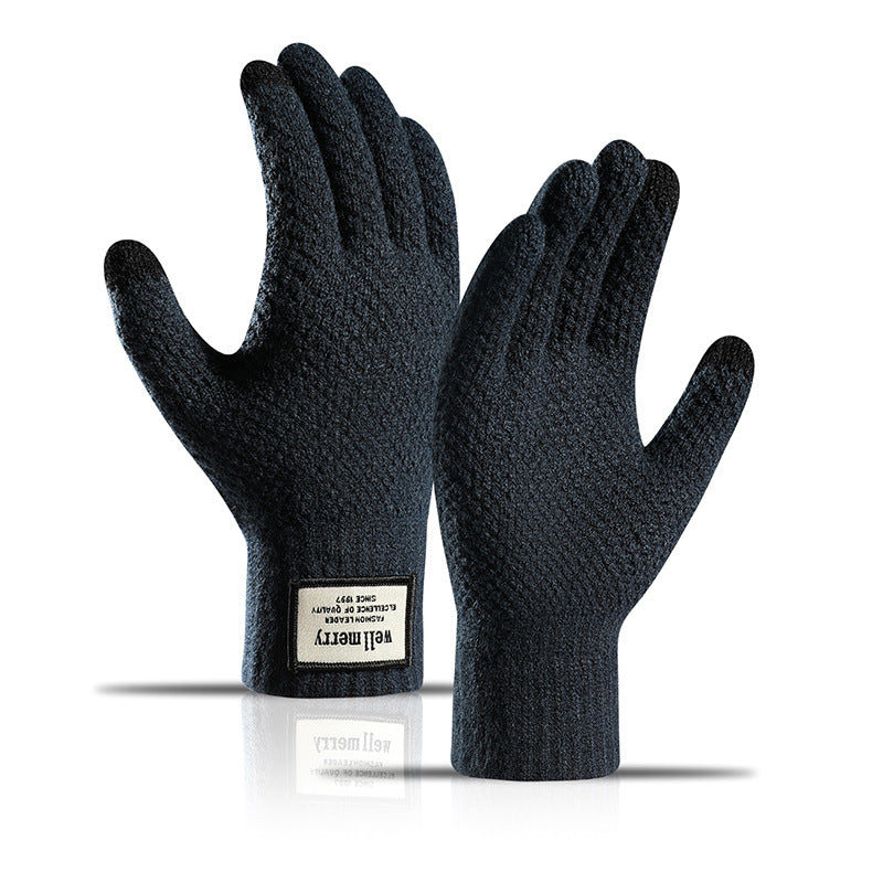 Anti Slip Thermal Winter Gloves with Touchscreen style2-black m by HitMyNeed