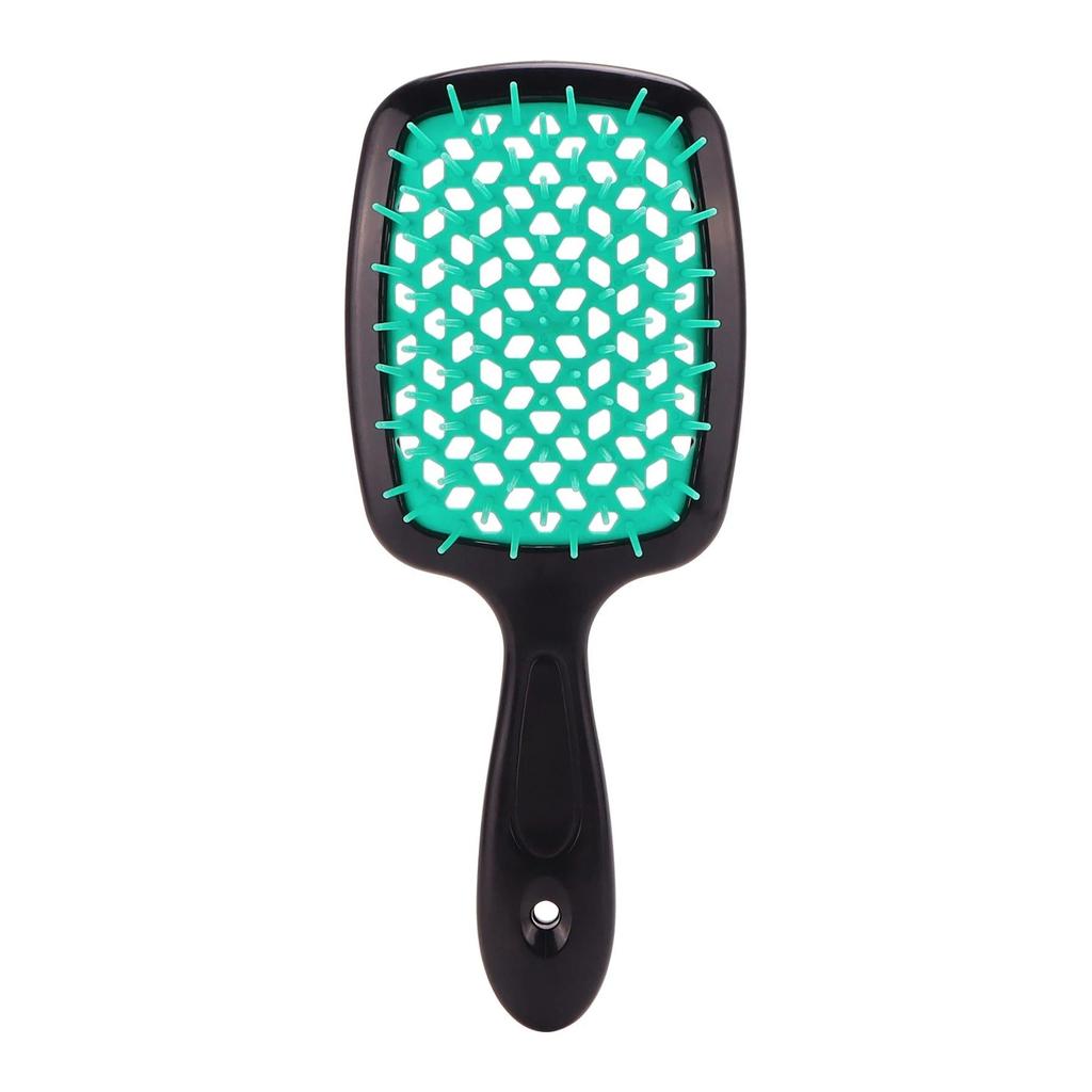 Anti-Static Air Cushion Detangling Hair Brush black-green by HitMyNeed