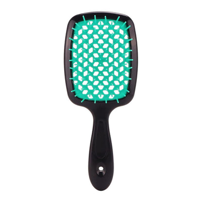 Anti-Static Air Cushion Detangling Hair Brush black-green by HitMyNeed