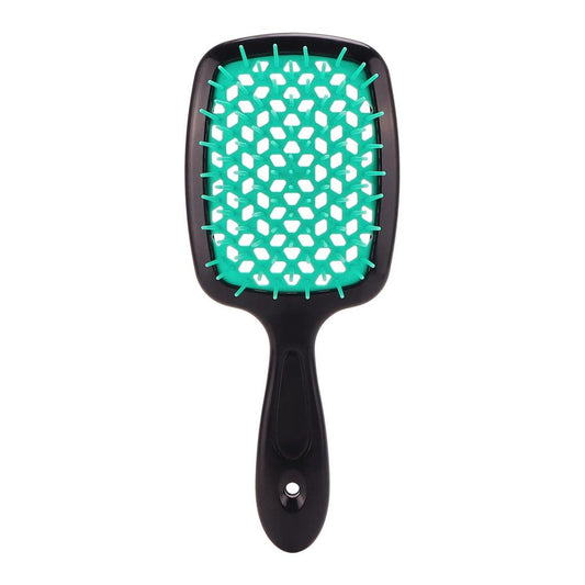 Anti-Static Air Cushion Detangling Hair Brush black-green by HitMyNeed