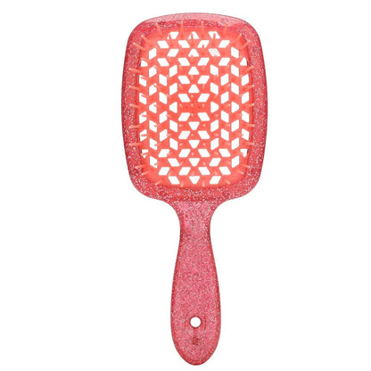 Anti-Static Air Cushion Detangling Hair Brush pink by HitMyNeed