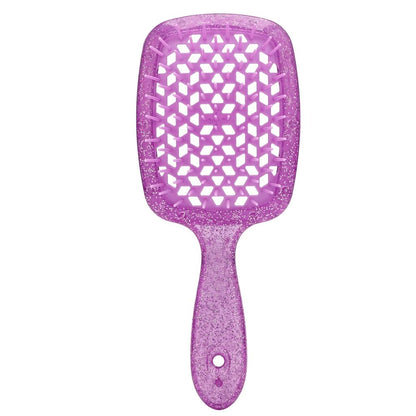 Anti-Static Air Cushion Detangling Hair Brush purple by HitMyNeed