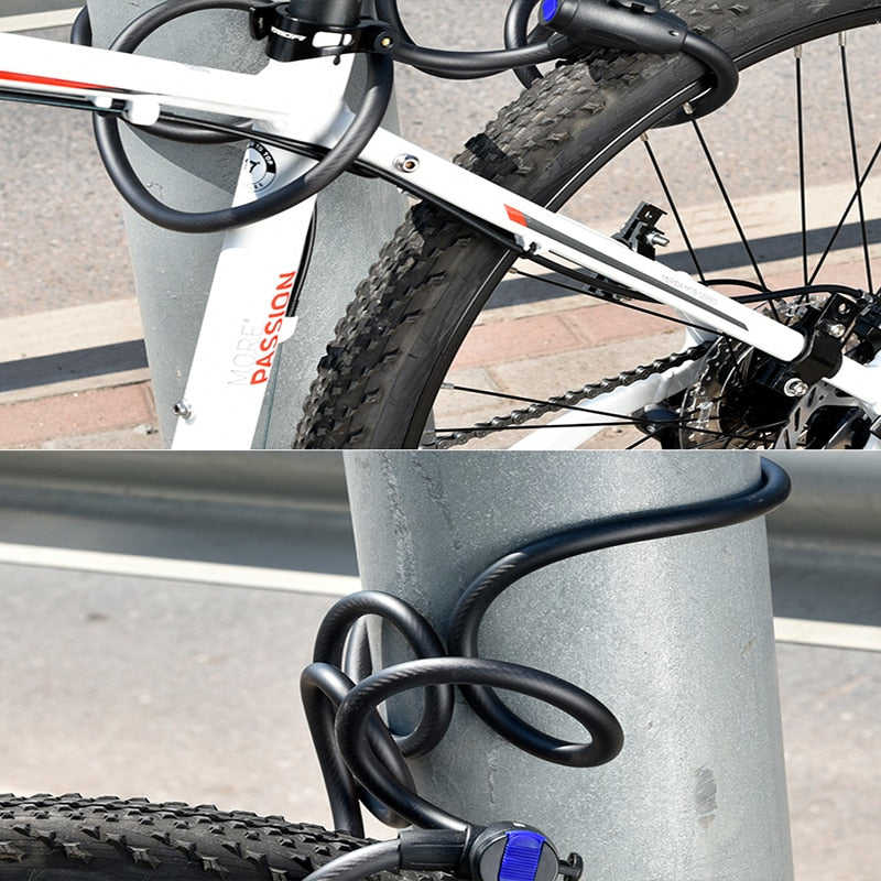 Anti-Theft Coil Cable Bike Lock with Keys by HitMyNeed