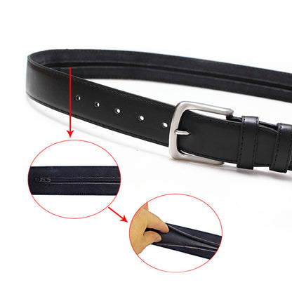 Anti Theft Leather Cash Belt with Hidden Pocket by HitMyNeed