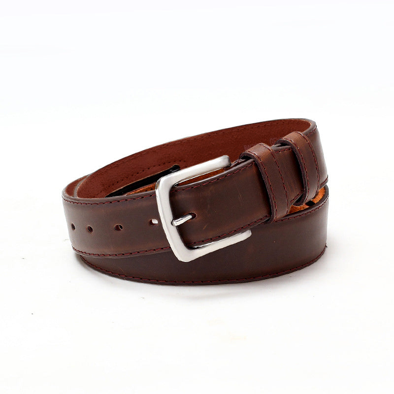 Anti Theft Leather Cash Belt with Hidden Pocket brown by HitMyNeed