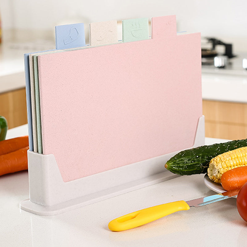 Antibacterial Chopping Board Set with Stand, 4-Piece by HitMyNeed