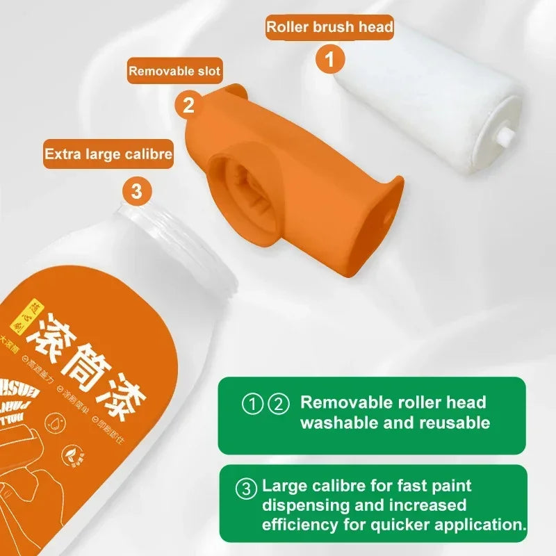 Antibacterial White Wall Repair Paint with Roller 500g by HitMyNeed