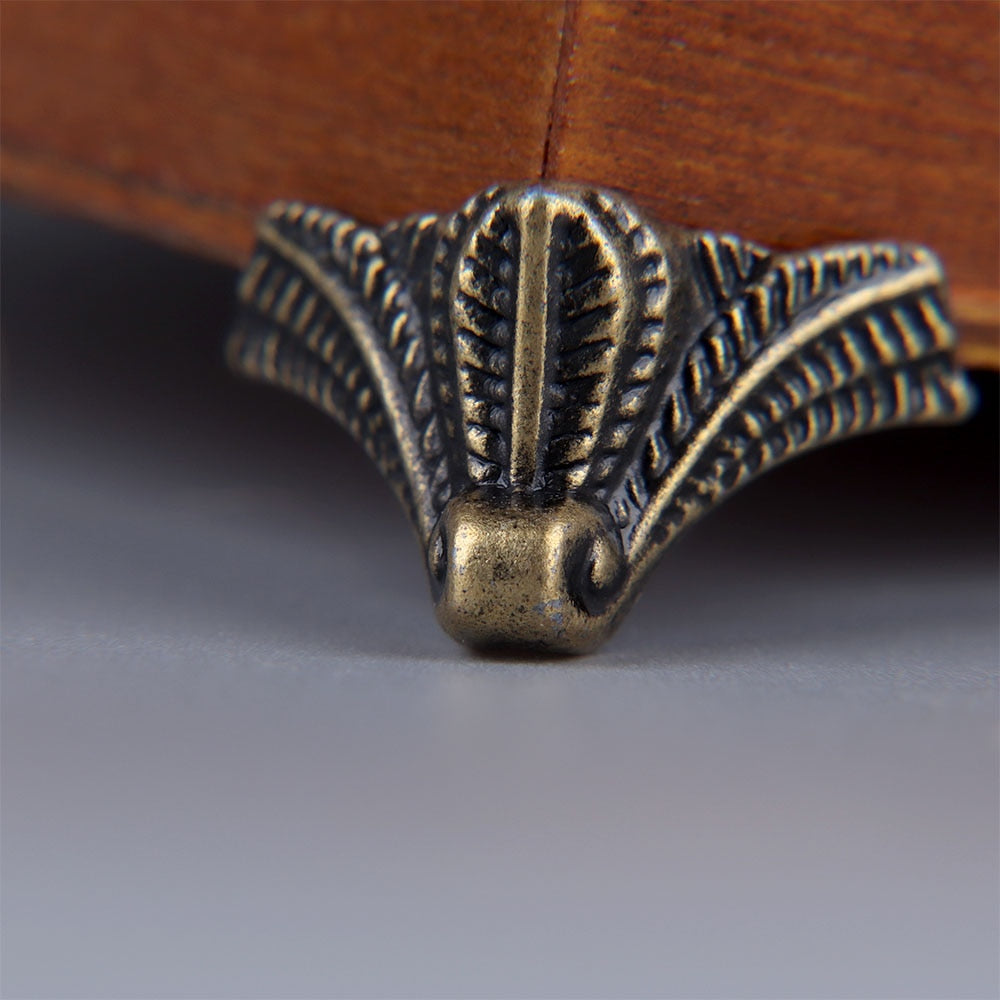 Antique Box Corner Protectors, Brass Tone (4pcs) by HitMyNeed