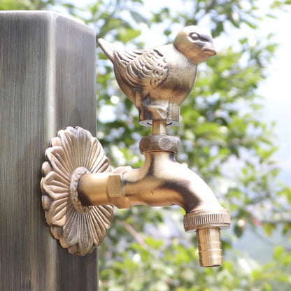 Antique Brass Animal Wall Mount Cold Water Faucet by HitMyNeed