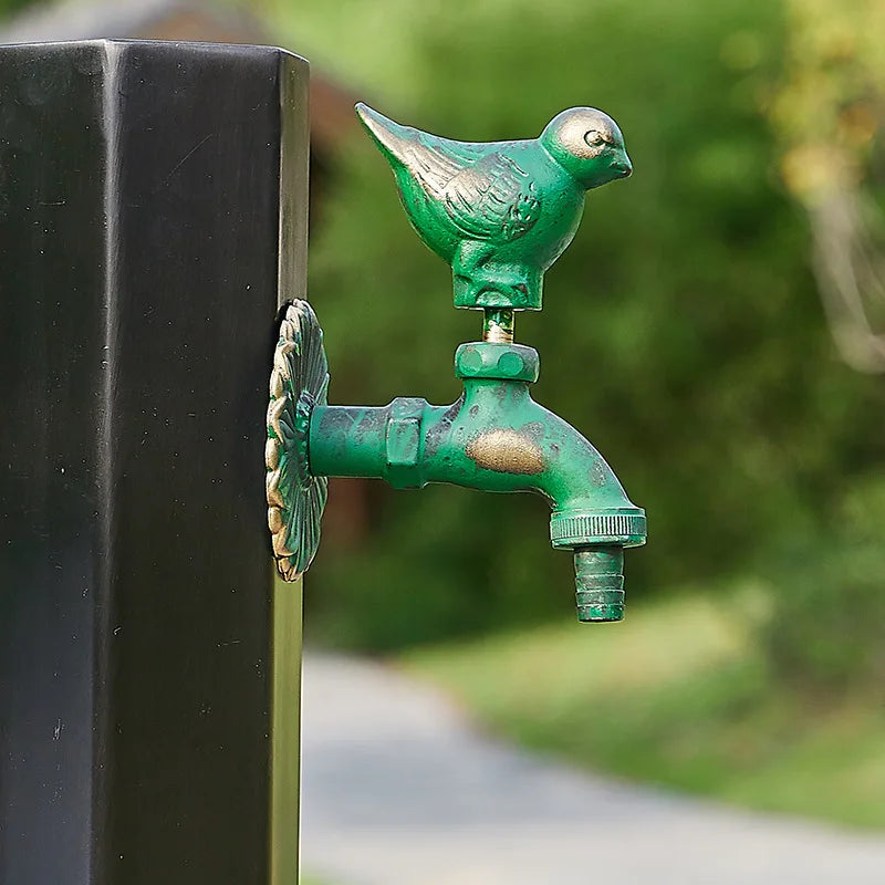 Antique Brass Animal Wall Mount Cold Water Faucet by HitMyNeed