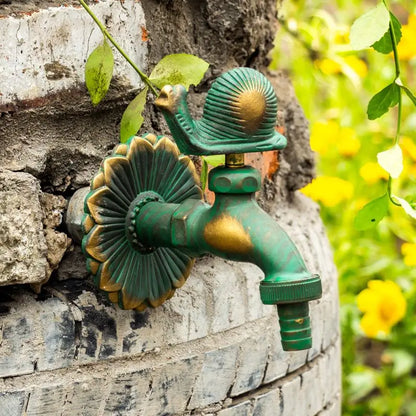 Antique Brass Animal Wall Mount Cold Water Faucet by HitMyNeed